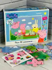 Пазл мозаика для малышей крупные детали Свинка Пеппа 35 элементов Peppa Pig