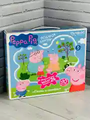 Фигурки пазл мозаика картонный для малышей Свинка Пеппа Peppa Pig 24 элемента