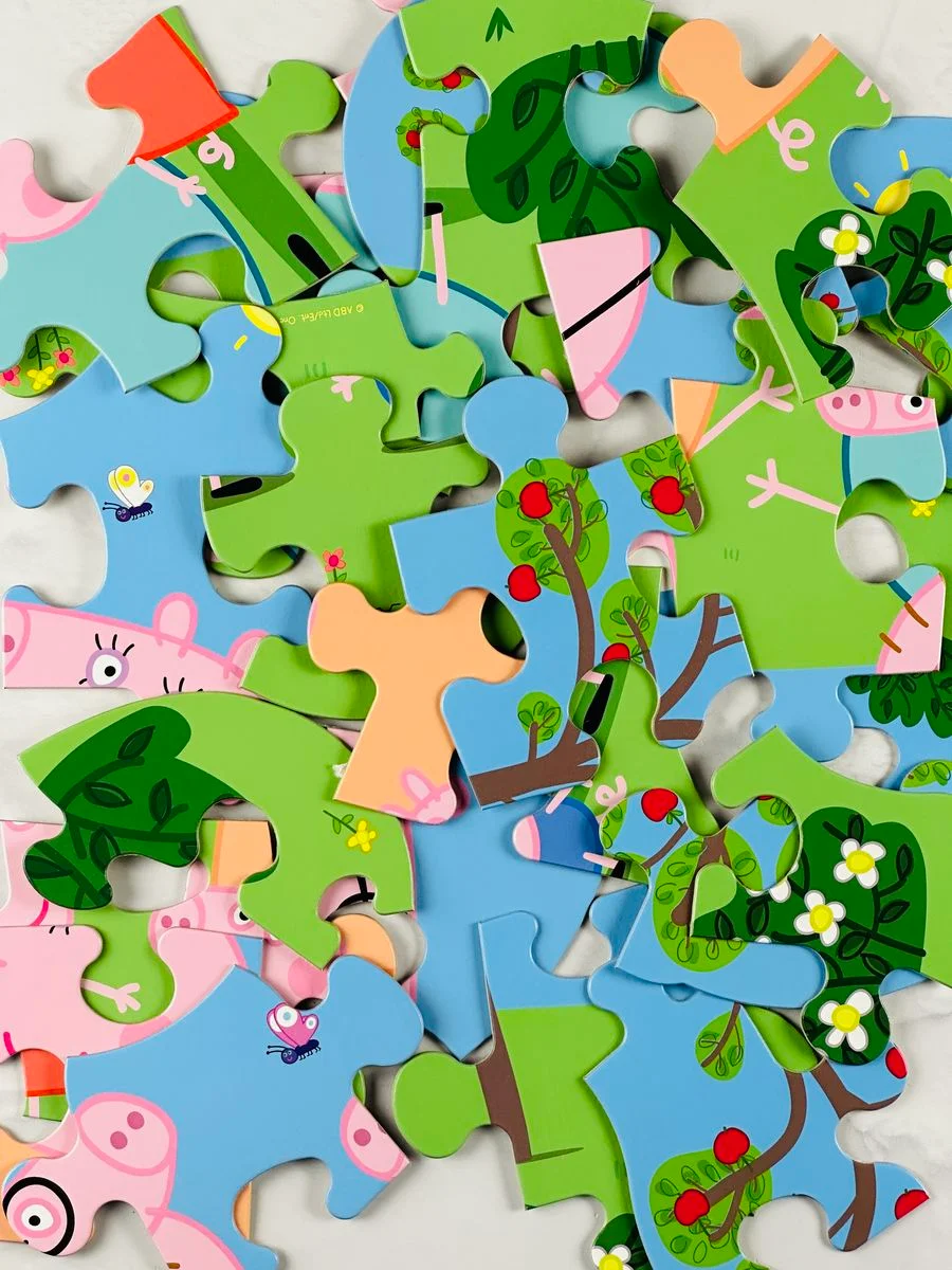 Фигурки пазл мозаика картонный для малышей Свинка Пеппа Peppa Pig 24 элемента
