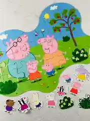 Фигурки пазл мозаика картонный для малышей Свинка Пеппа Peppa Pig 24 элемента