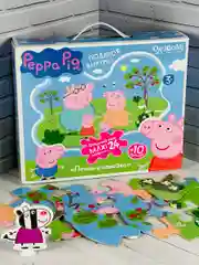 Фигурки пазл мозаика картонный для малышей Свинка Пеппа Peppa Pig 24 элемента