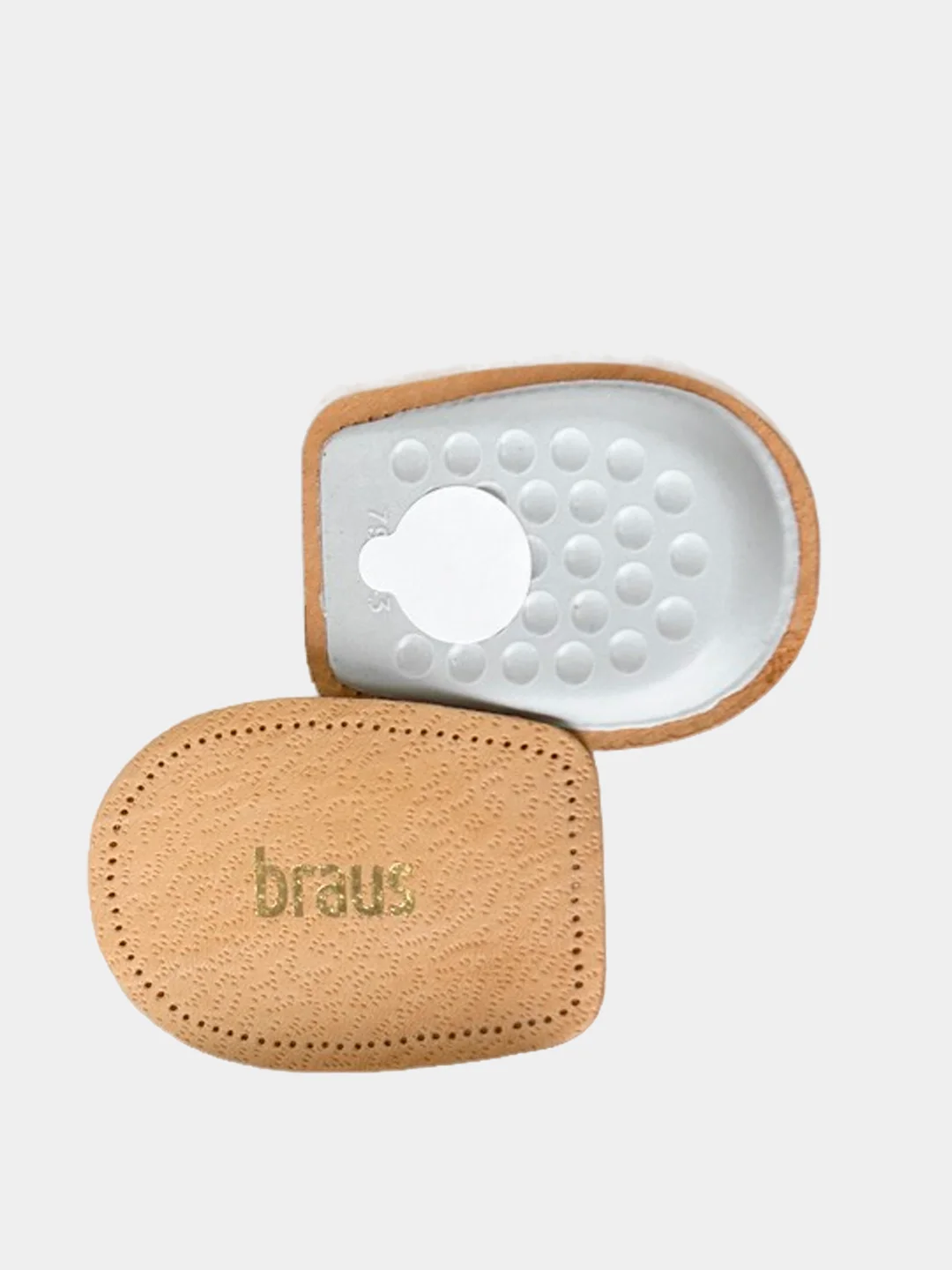 Бежевый подпяточники женские Braus Elflex, овечья кожа Pekari + латекс