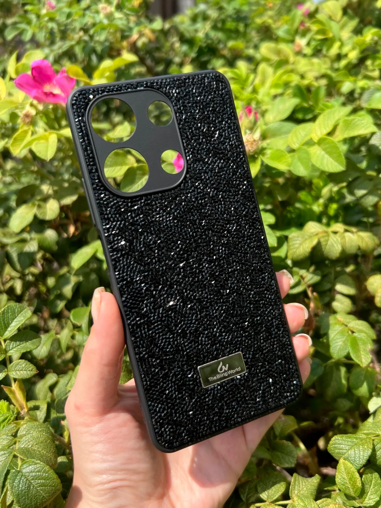 Черный силиконовый чехол the bling world для Xiaomi Redmi Note 13 4G / Редми Нот 13 4G