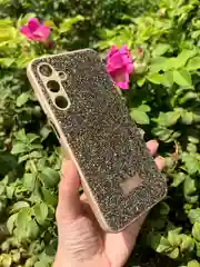 Золотой силиконовый чехол the bling world для Samsung A25 / Самсунг А25