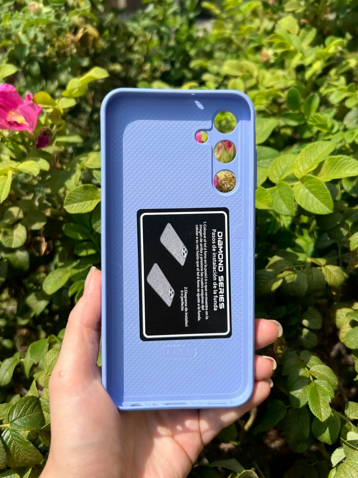 Сиреневый силиконовый чехол the bling world для Samsung A25 / Самсунг А25