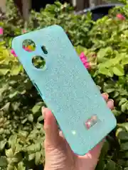 Бирюзовый силиконовый чехол the bling world для Realme C55 / Реалми С55