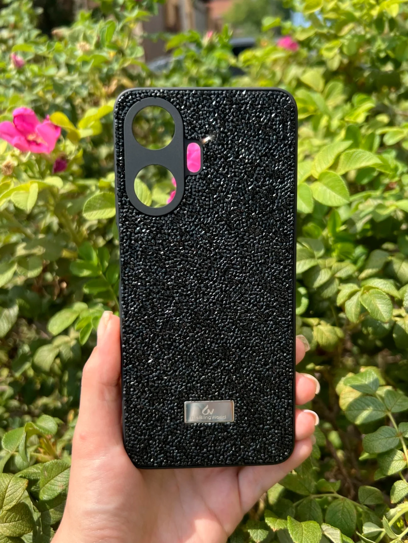 Черный силиконовый чехол the bling world для Realme C55 / Реалми С55