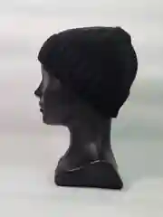 Черный шапка бини вязаная женская,однотонная мужская, унисекс