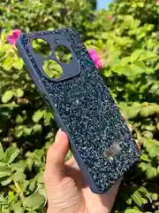 Темно-синий силиконовый чехол the bling world для Tecno Spark 20 Pro / Техно Спарк 20 Про