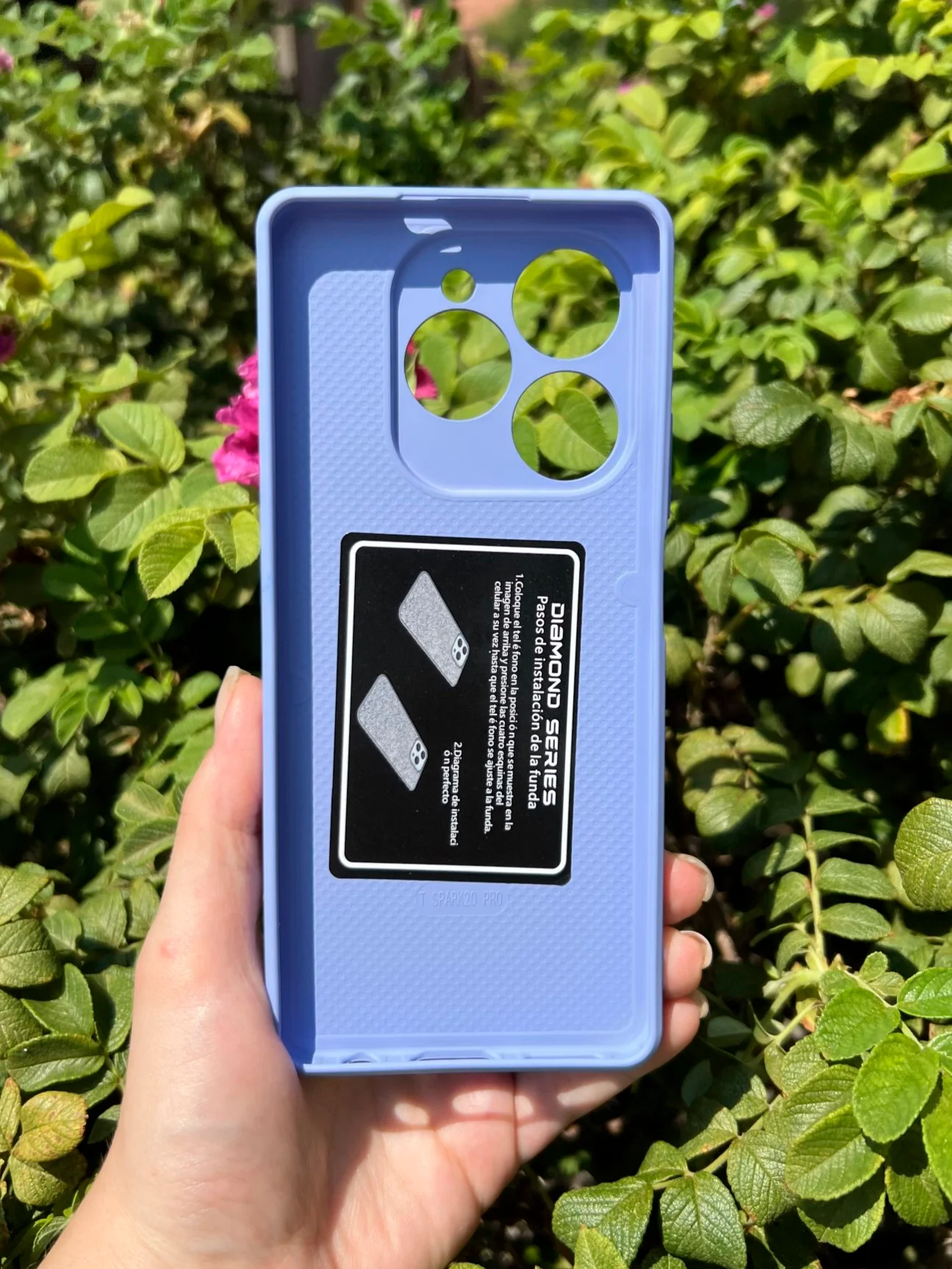 Сиреневый силиконовый чехол the bling world для Tecno Spark 20 Pro / Техно Спарк 20 Про