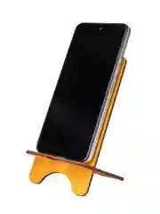 Желтый деревянная подставка для телефона