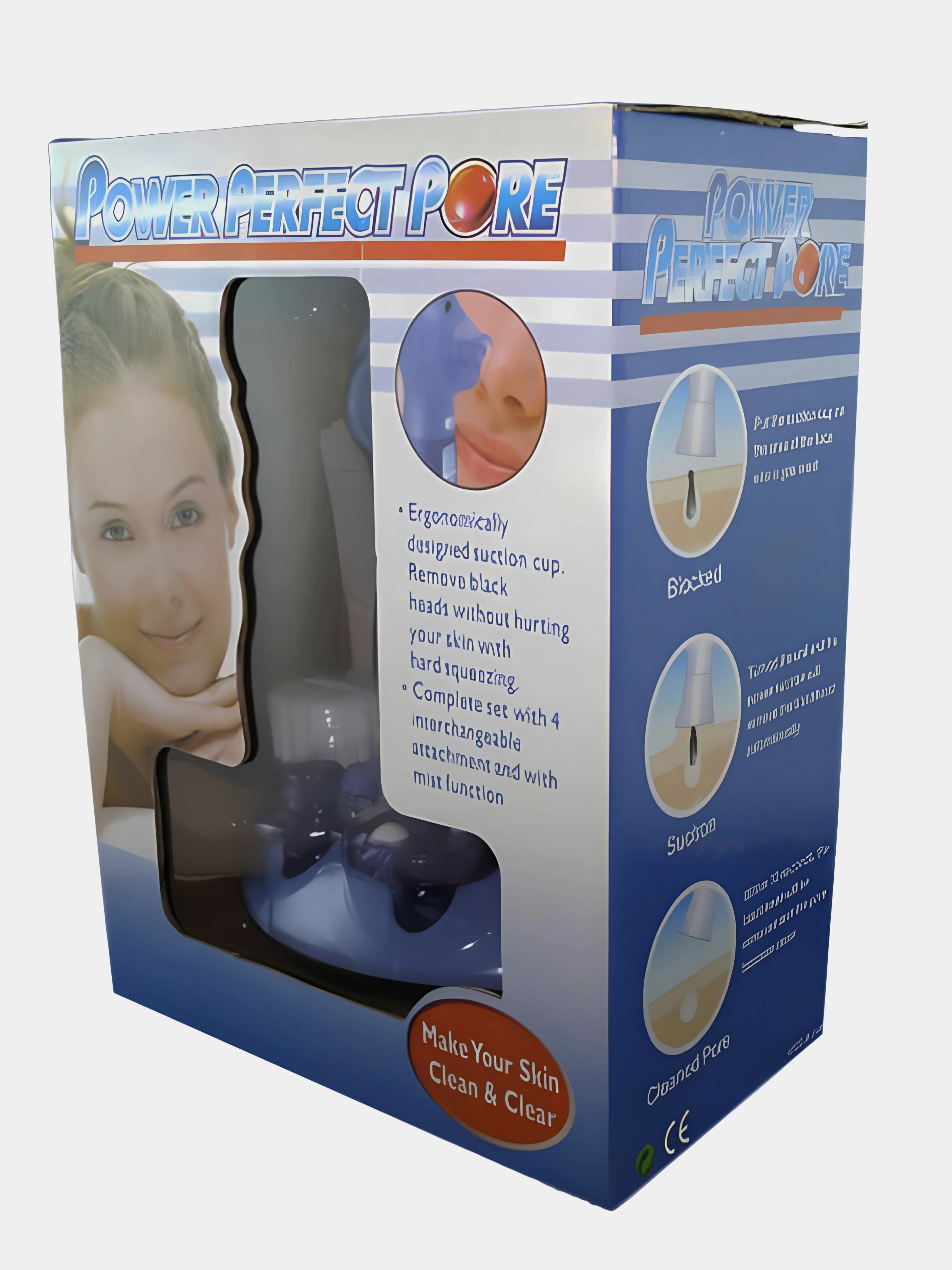 Вакуумный косметологический прибор для чистки и массажа лица Power Perfect Pore