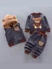 Серый костюм детский утепленный