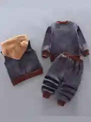 Серый костюм детский утепленный