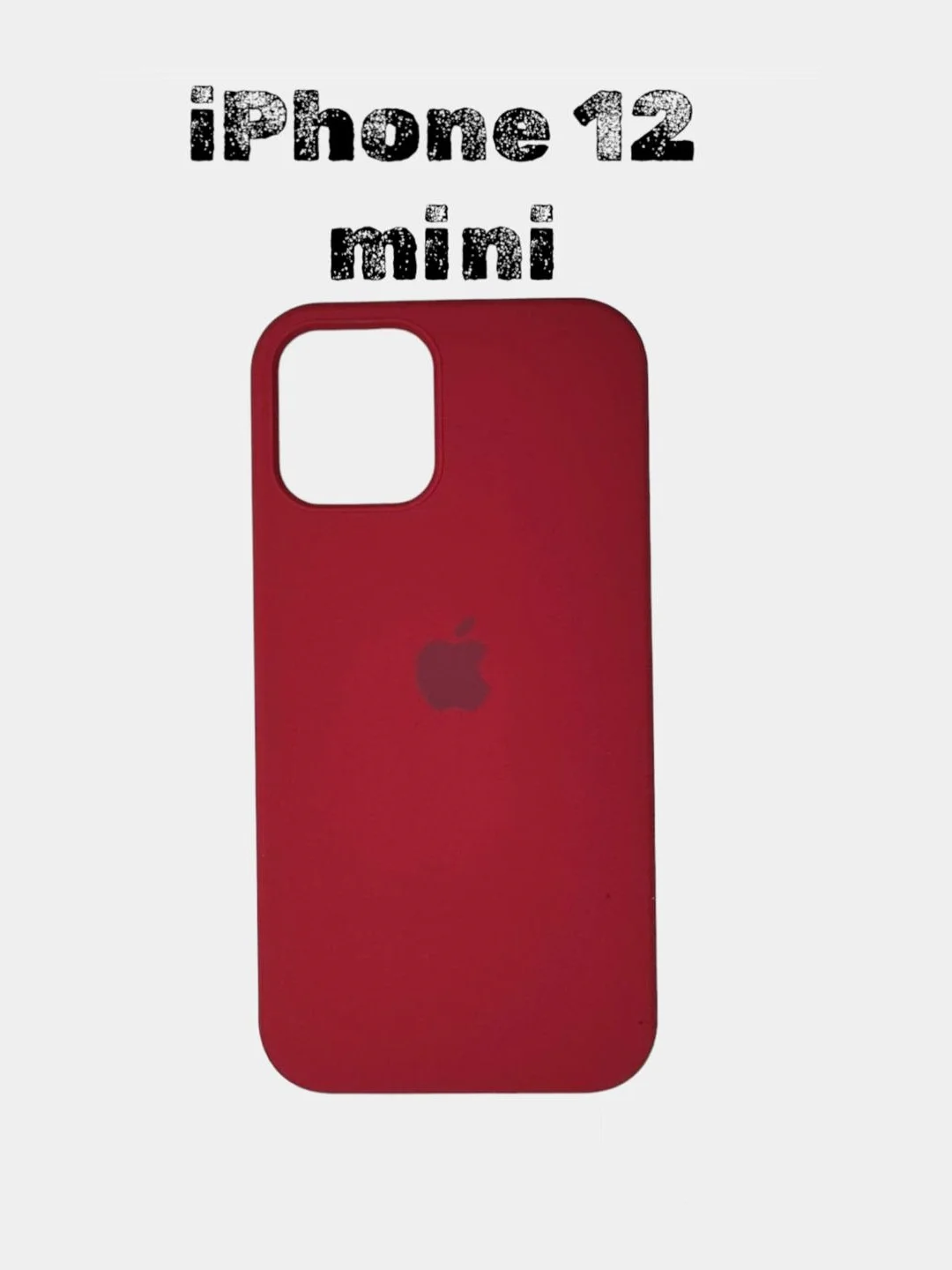 Вишнёвый чехол силиконовый Silicone Case для iPhone 12 mini