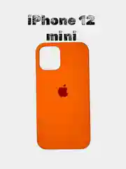 Оранжевый чехол силиконовый Silicone Case для iPhone 12 mini