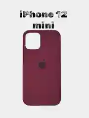 Багровый чехол силиконовый Silicone Case для iPhone 12 mini