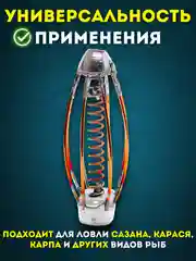 Серебряный кормушка рыболовная плоская Тверская для ловли карпа, карася, сазана, 30-100 г