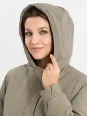 Зелёный хаки женская ветровка демисезонная