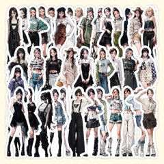 Наклейки стикеры K-pop девушки, 60 штук