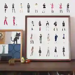Наклейки стикеры K-pop девушки, 60 штук
