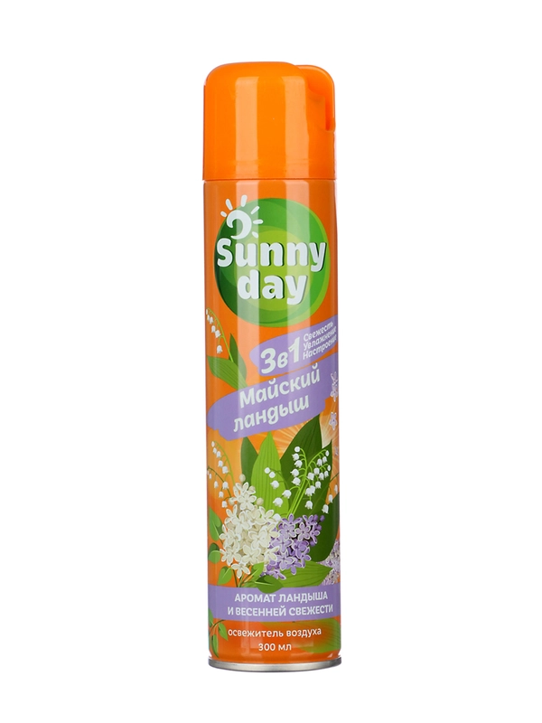 Освежитель воздуха SUNNY DAY аэрозоль,  Майский ландыш, 300 мл