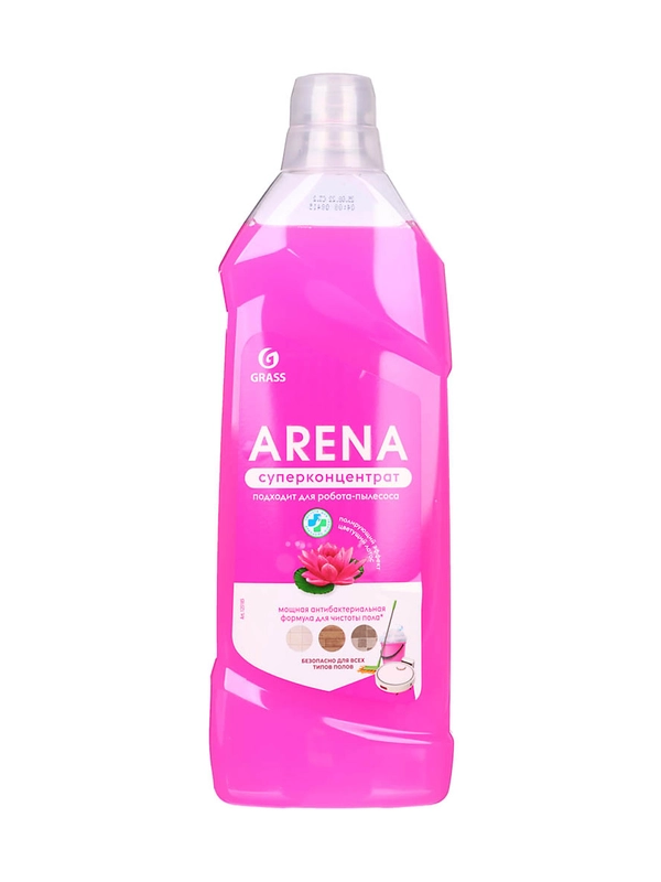 Средство для мытья пола GRASS ARENA с полирующим эффектом, цветущий лотос, 1 литр