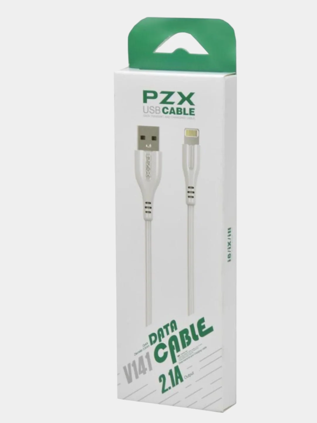 PZX V141 DATA CABEL 2.1A IPHONE БЕЛЫЙ