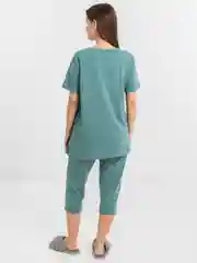 Мятный костюм женский Пижама (футболка+бриджи)