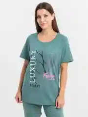 Мятный костюм женский Пижама (футболка+бриджи)