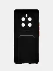 Тёмно-зелёный чехол для Realme 12 Plus 5G (Реалми 12+ 5 джи), с карманом для карт