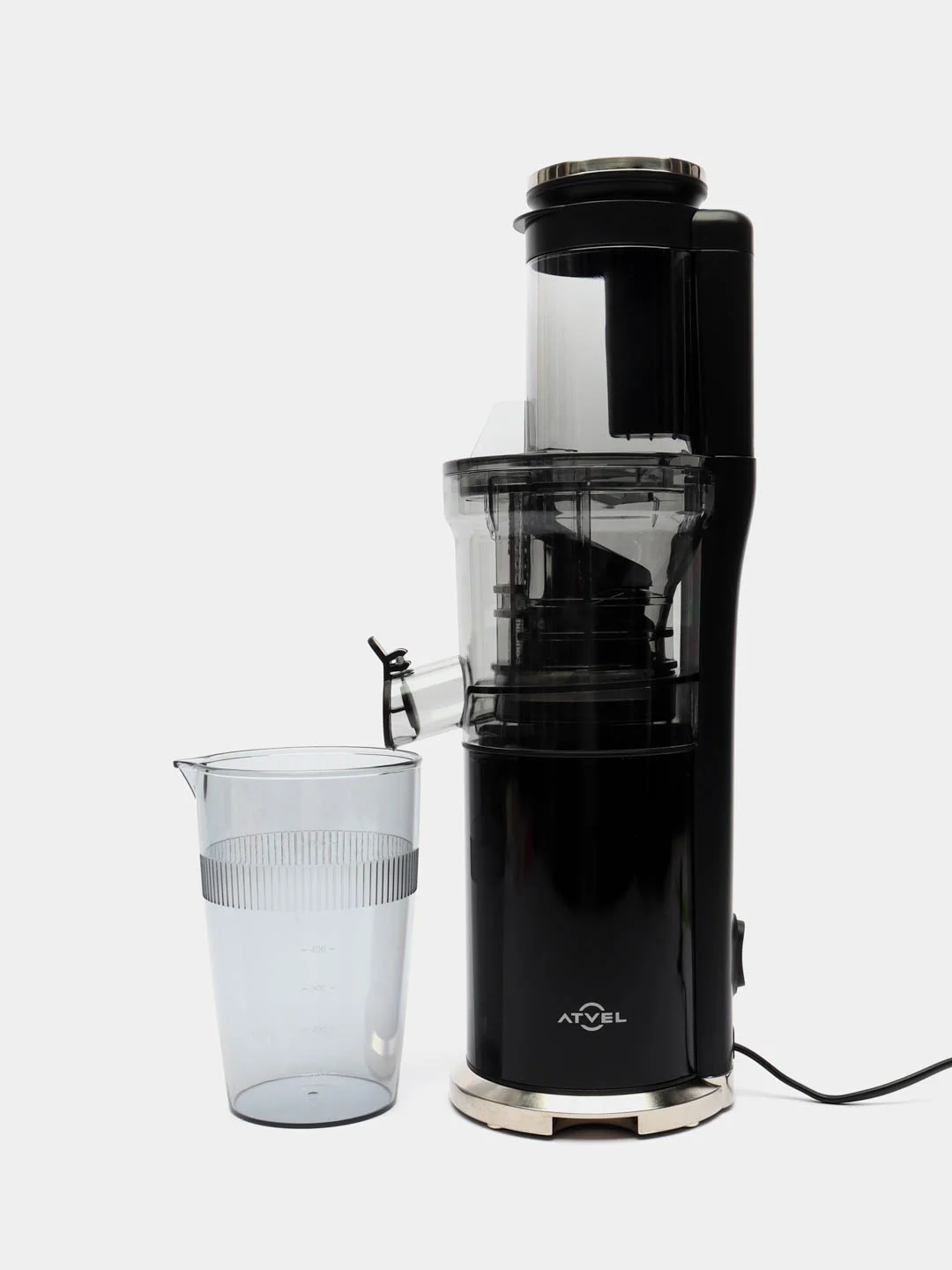 Черный соковыжималка электрическая шнековая Atvel PowerTwist J7, 180 Вт