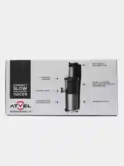 Черный соковыжималка электрическая шнековая Atvel PowerTwist J7, 180 Вт