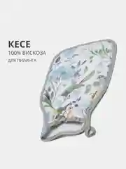 Антицеллюлитная  массажная эко мочалка-рукавица "Кесе" с узором, для пилинга лица и тела
