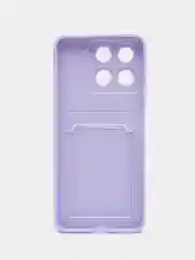 Красный чехол для Honor X8A 4G (Хонор Х8а 4 Джи) с карманом для карт