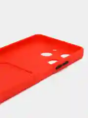 Красный чехол Tecno Spark 20C / Spark 20 / Go 2024 (Техно Спарк 20 / 20С)  карманом для карт