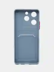 Синий меланж чехол Tecno Spark 20C / Spark 20 / Go 2024 (Техно Спарк 20 / 20С)  карманом для карт