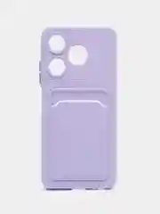 Лавандовый чехол для Tecno Spark 10 / 10C (Техно Спарк 10 / 10С)  карманом для карт