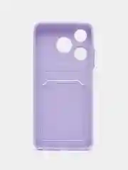 Лавандовый чехол для Tecno Spark 10 / 10C (Техно Спарк 10 / 10С)  карманом для карт
