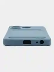 Синий меланж чехол для Tecno Spark 10 / 10C (Техно Спарк 10 / 10С)  карманом для карт