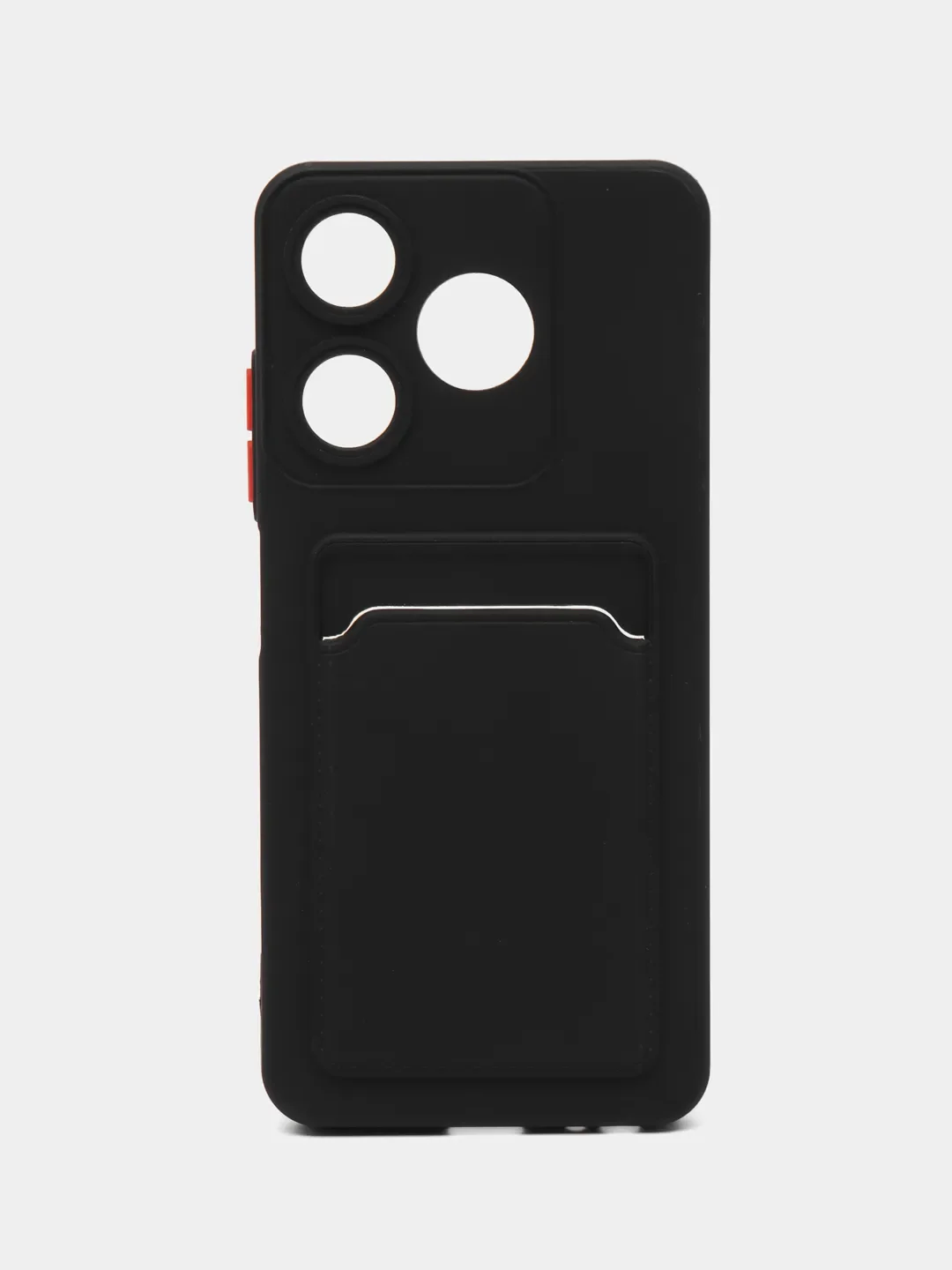 Черный чехол для Tecno Spark 10 / 10C (Техно Спарк 10 / 10С) карманом для карт
