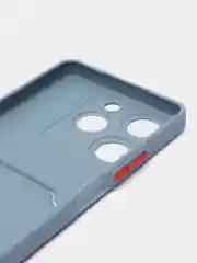 Синий меланж чехол для Infinix Hot 40 / Hot 40 Pro / Spark 20 Pro с карманом для карт