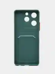 Синий меланж чехол для Infinix Hot 40 / Hot 40 Pro / Spark 20 Pro с карманом для карт