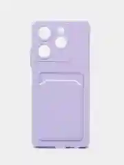 Лавандовый чехол для Infinix Hot 40 / Hot 40 Pro / Spark 20 Pro с карманом для карт