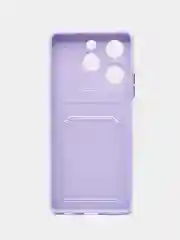 Лавандовый чехол для Infinix Hot 40 / Hot 40 Pro / Spark 20 Pro с карманом для карт