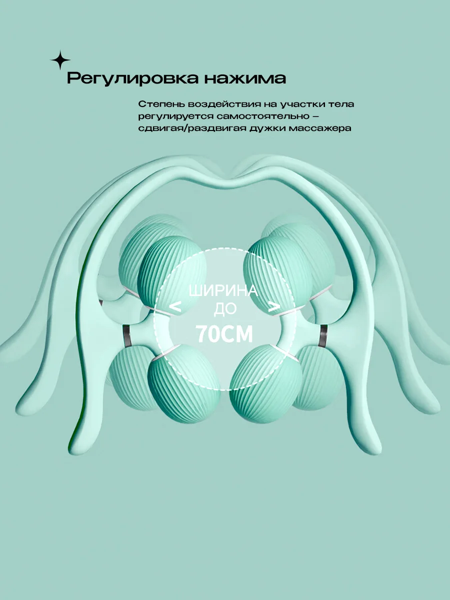 Массажер, для тела, шеи, роликовый, PROIRON, мятно-зеленый
