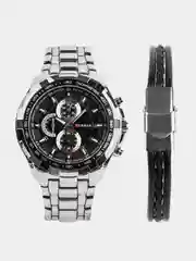 Черный мужские часы Curren 8023 с браслетом