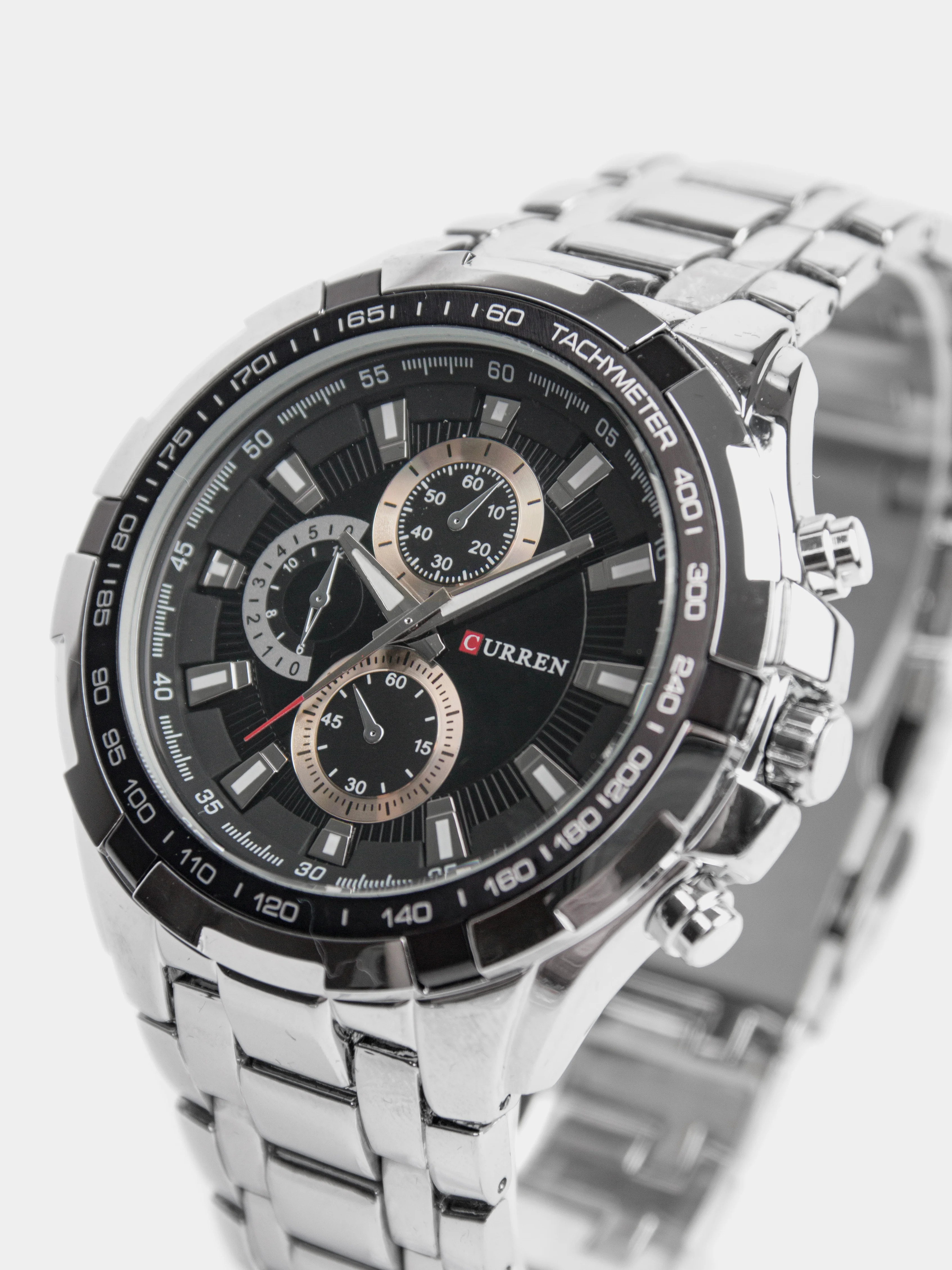 Черный мужские часы Curren 8023 с браслетом