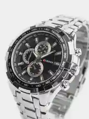 Черный мужские часы Curren 8023 с браслетом