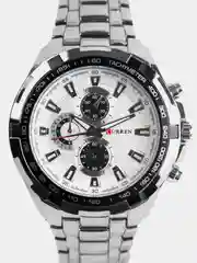 Белый мужские часы Curren 8023 с браслетом